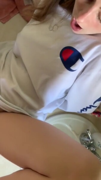 Creampied in the bathroom